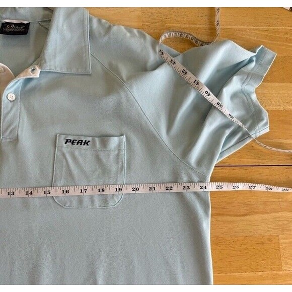 Peak Performance Pocket Polo Shirt XXL Baby Blue Score J Athletic Classic GUC - Picture 8 of 9